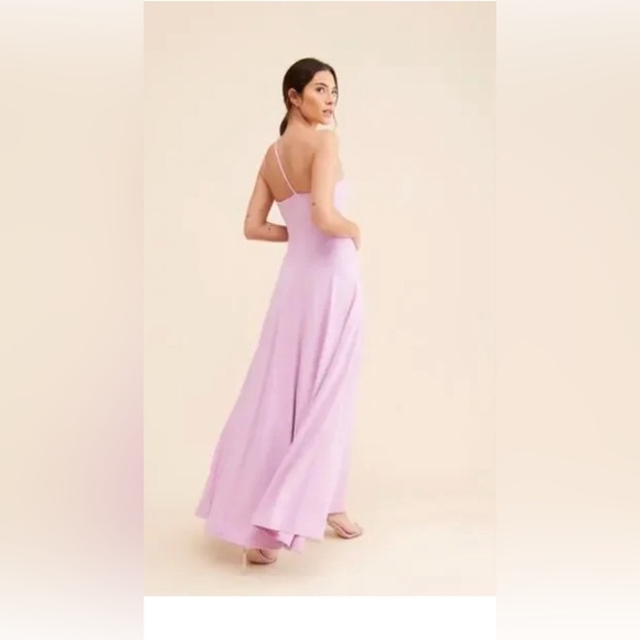 Susana Monaco One-Shoulder String Maxi Dress Pink Diamond Size Small NWT A-Line - Picture 5 of 6